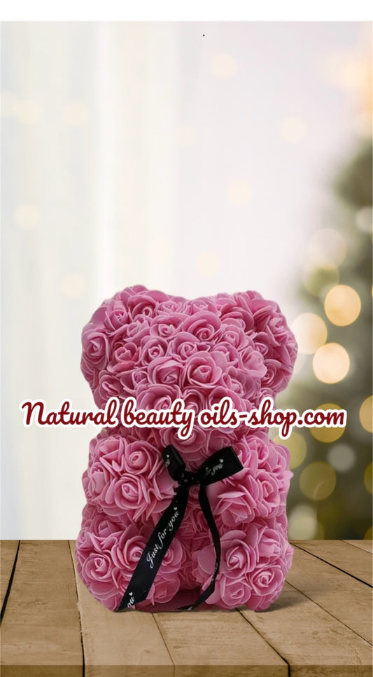 Pink Rose Flower Teddy bear